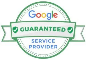 A picture of the google guaranteed sticker.
